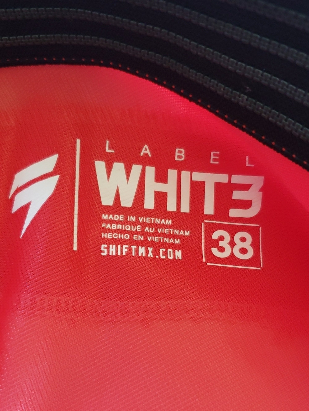 WHIT3 Red Riding Pants with White Logos - Picture 5 of 6